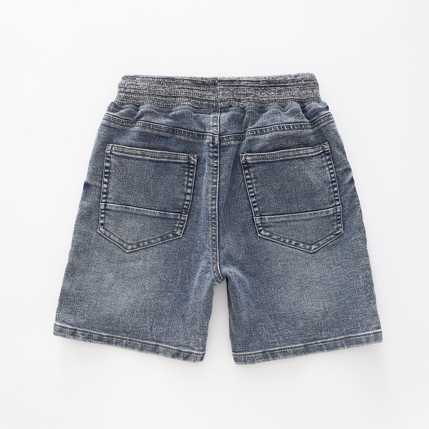 Boy's Dark Blue Jean Knit Shorts