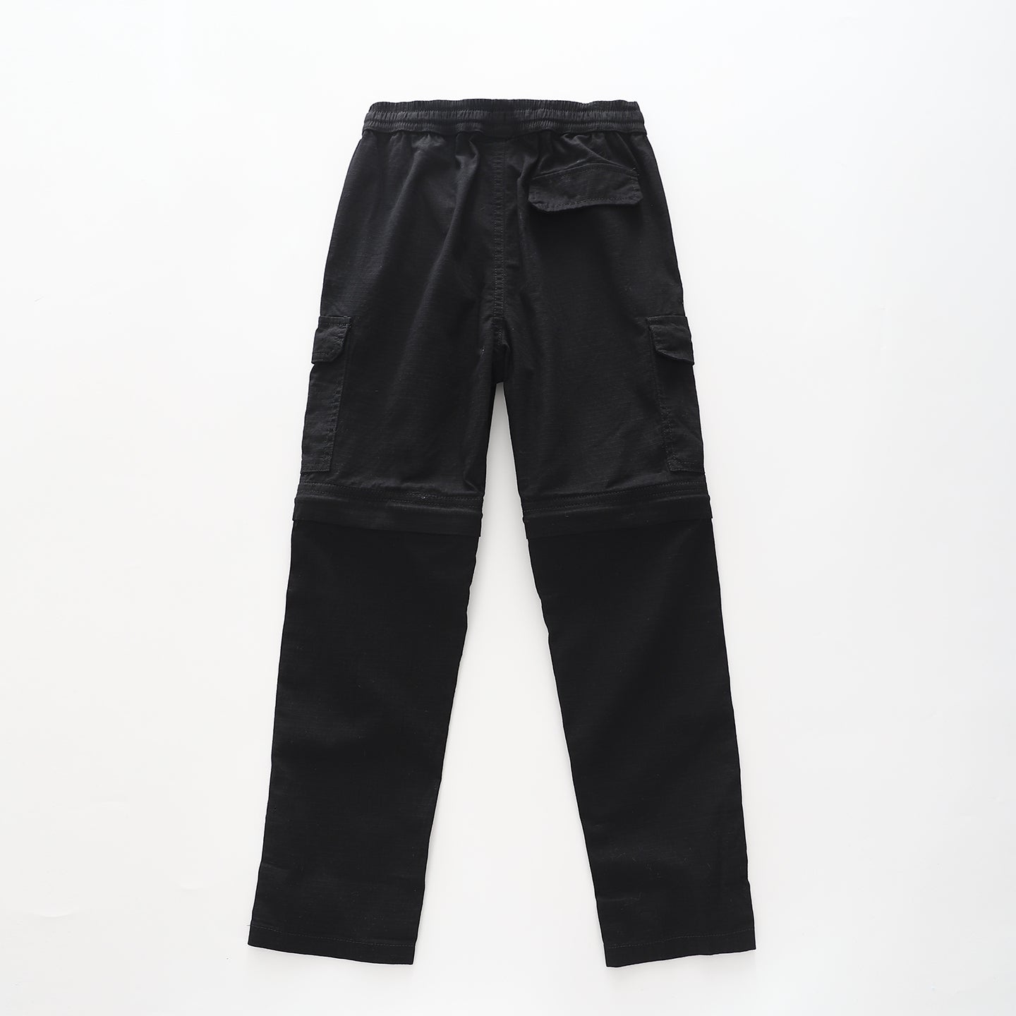 Boy's Black Cargo Zip-off Pants