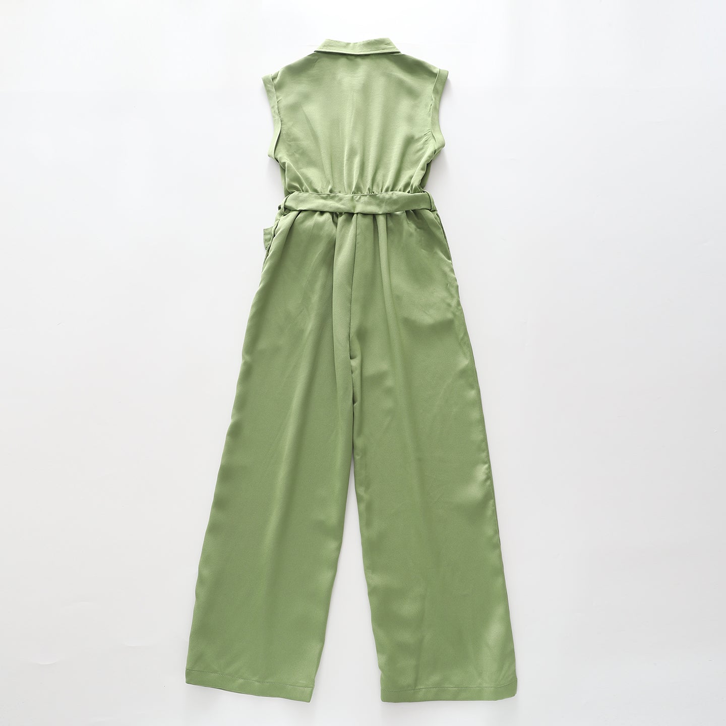Girl's Olive Green Jumpsuit