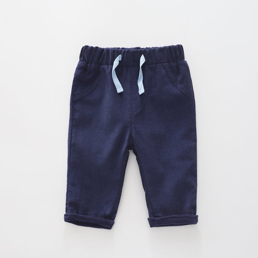 Navy Blue, Baby Boys Cord Pants