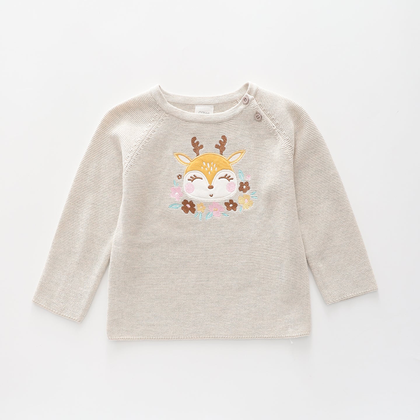 Vintage Deer, Baby Girls Knit