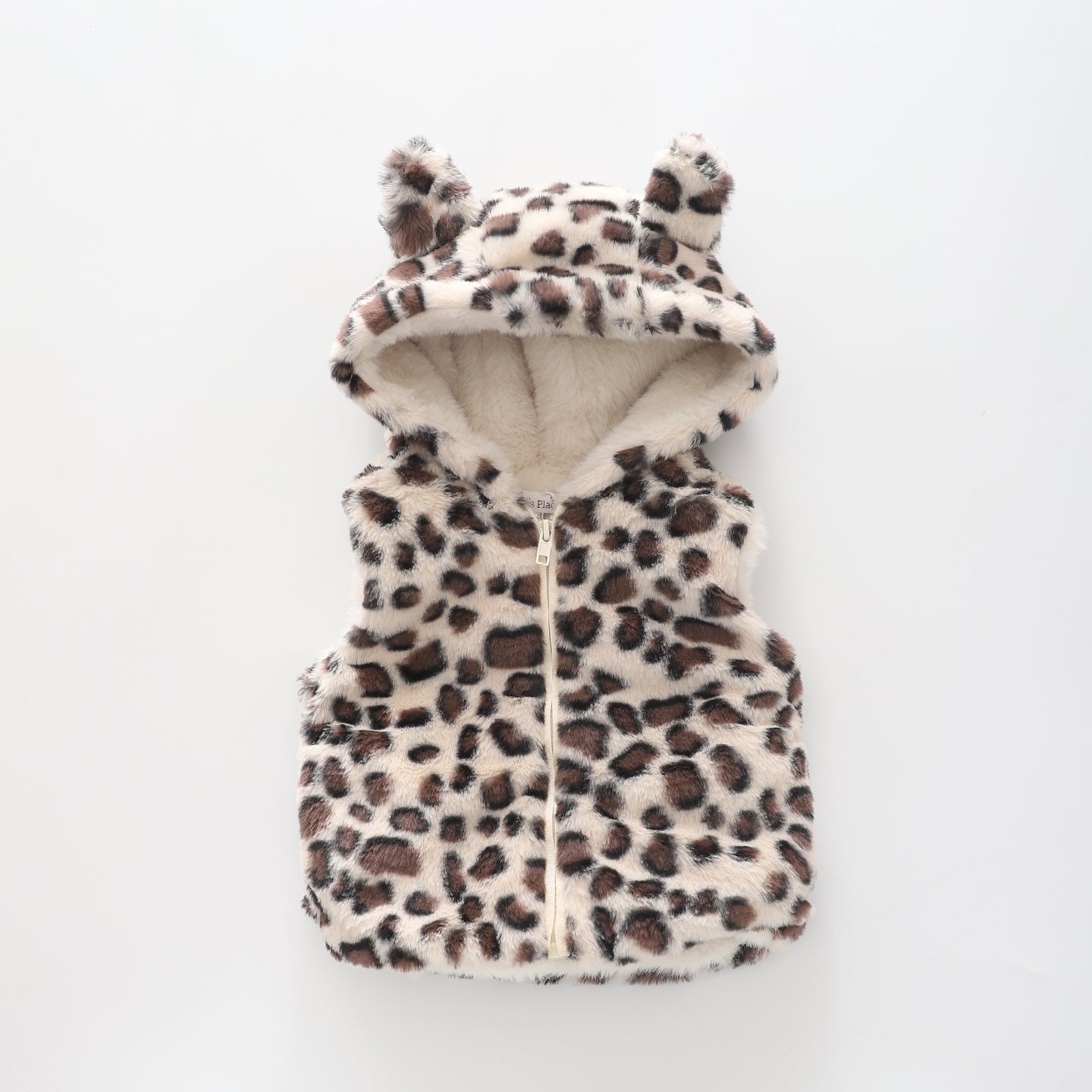 Little Miss Leopard, Girls Hooded Vest