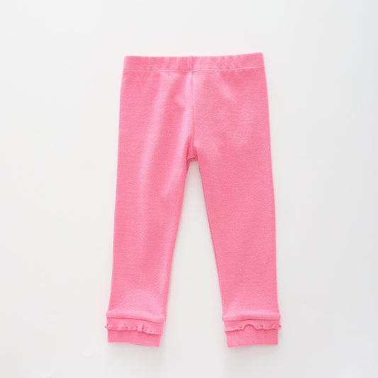 Pink Ribbed, Infant Girls Leggings