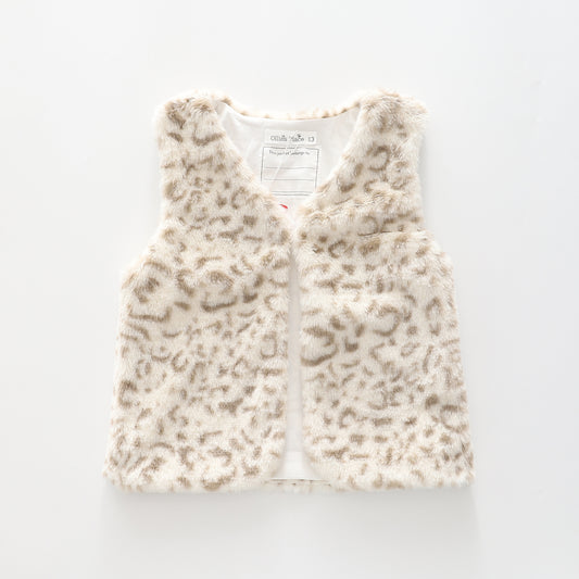 Animal Print Fur, Junior Girls Vest