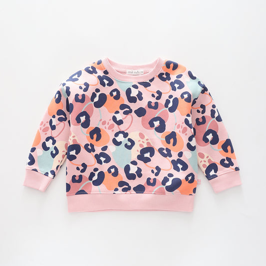 Lovely Leopard, Girls Sweatshirt