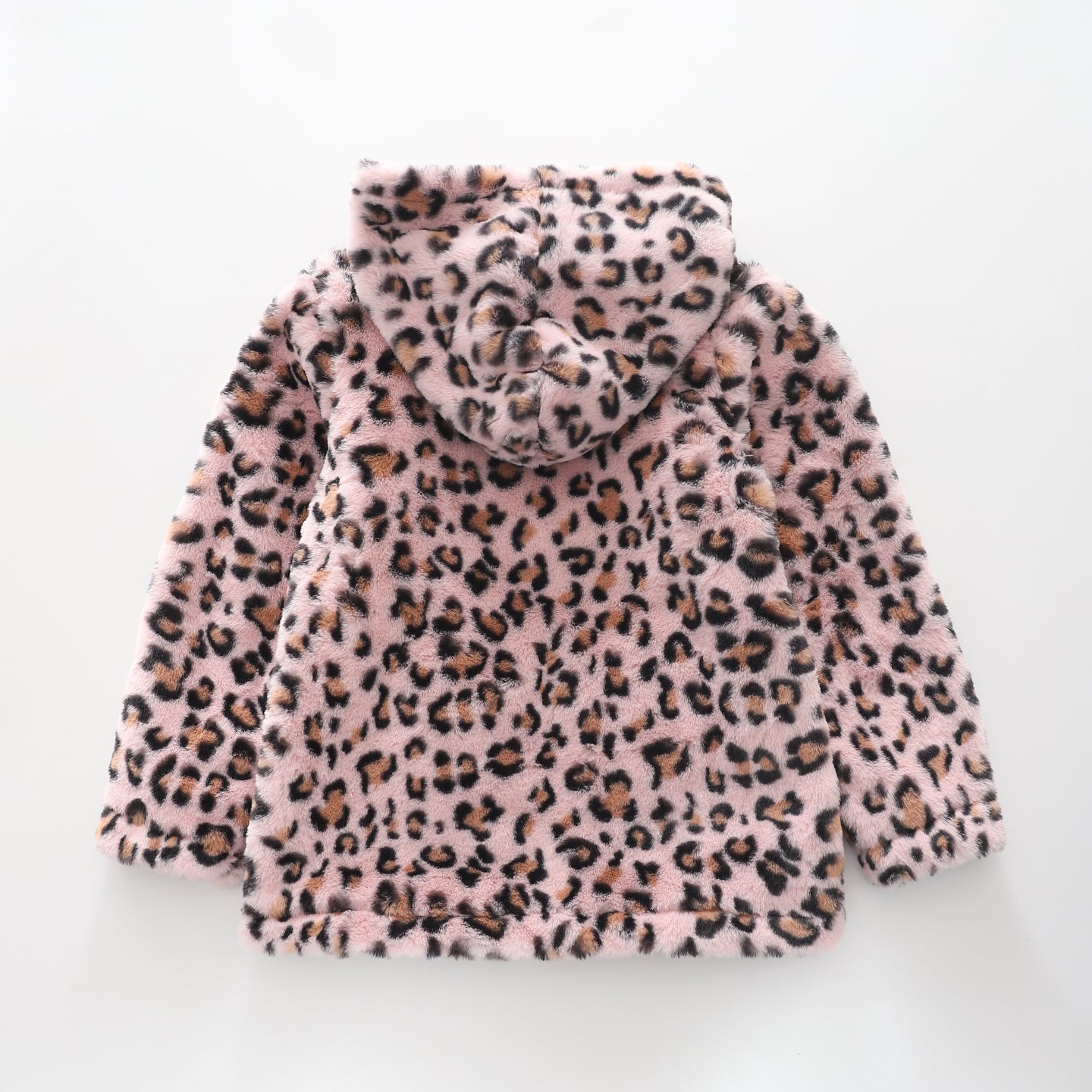 Animal Print, Girls Faux Fur Hooded Jacket