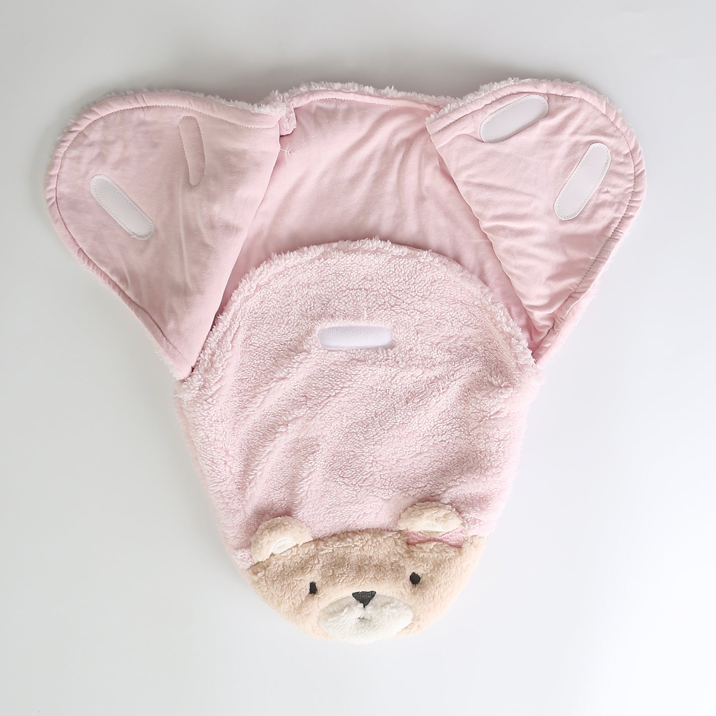 Baby Girls' Pink Teddy Bear Swaddle Wrap