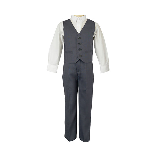 Boys' Formal Grey Suit, 3 Piece Set (size 8 years to 16 years)