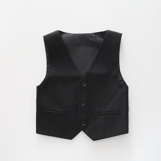 Formal Black Waistcoat Vest (size 6 months to 7 years)