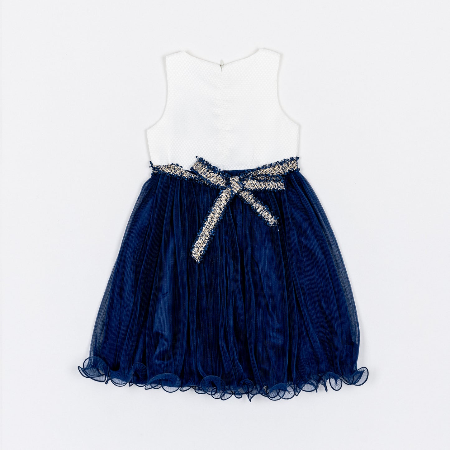 XSOG9179 Girl Party Time Navy Pleated Skirt Dress