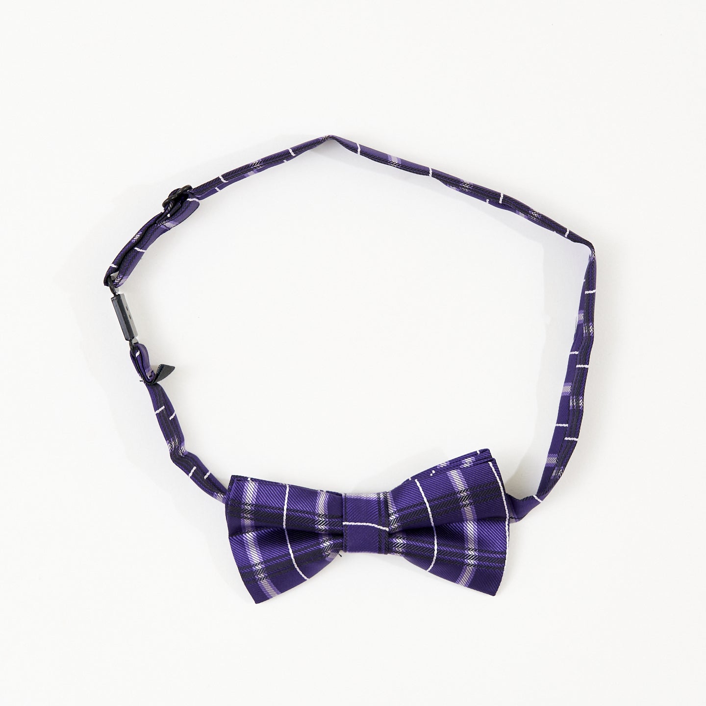 Boys Purple Plaid Bow Tie